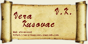 Vera Kusovac vizit kartica